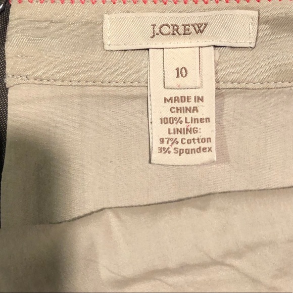 J. Crew Linen Pencil Skirt Size: 10 - Picture 2 of 5
